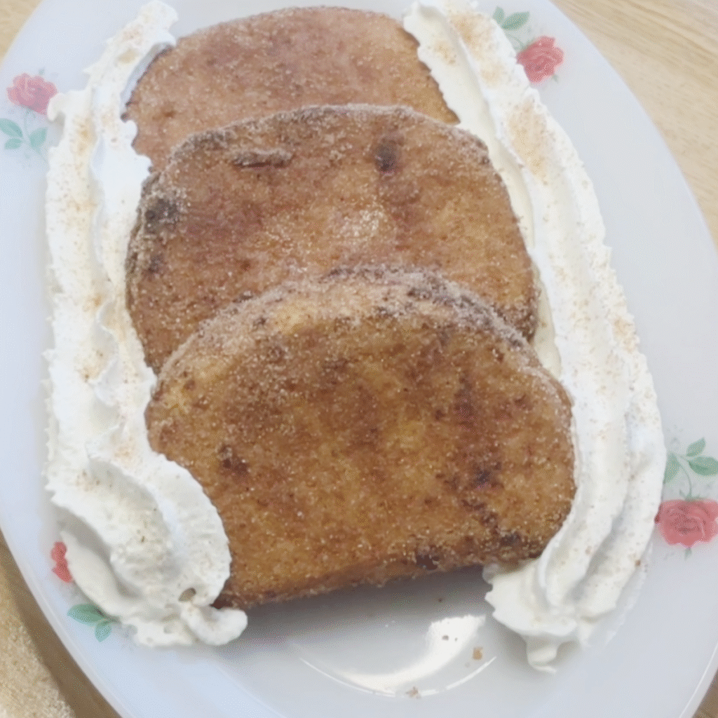 detalle de torrija de chocolate