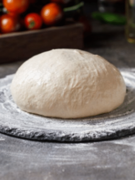 masa levada sobre superficie enharinada
