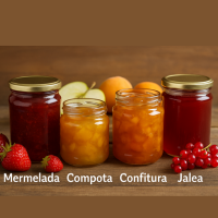 imagen de distintos tarros con mermelada, confitura, jalea...