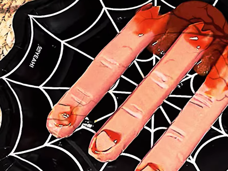 receta para halloween de salchichas como dedos