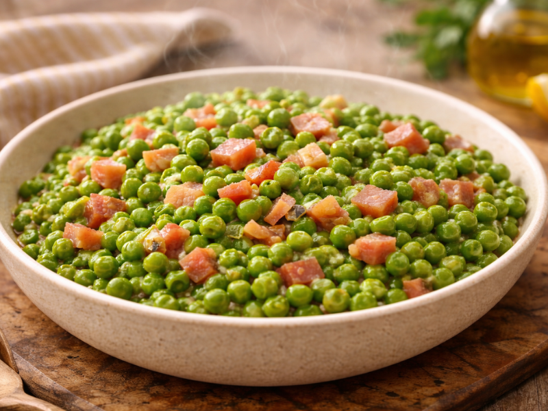 guisantes con jamón