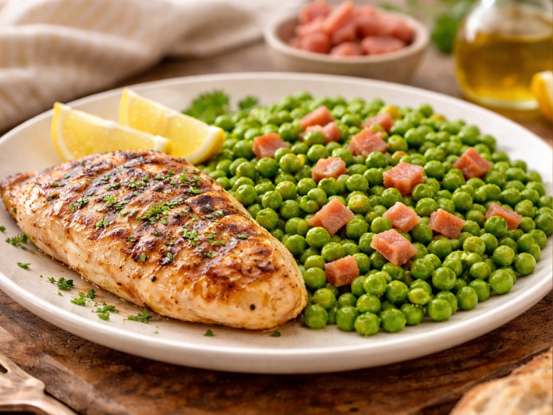 guisantes con jamón