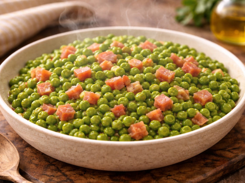 guisantes con jamón