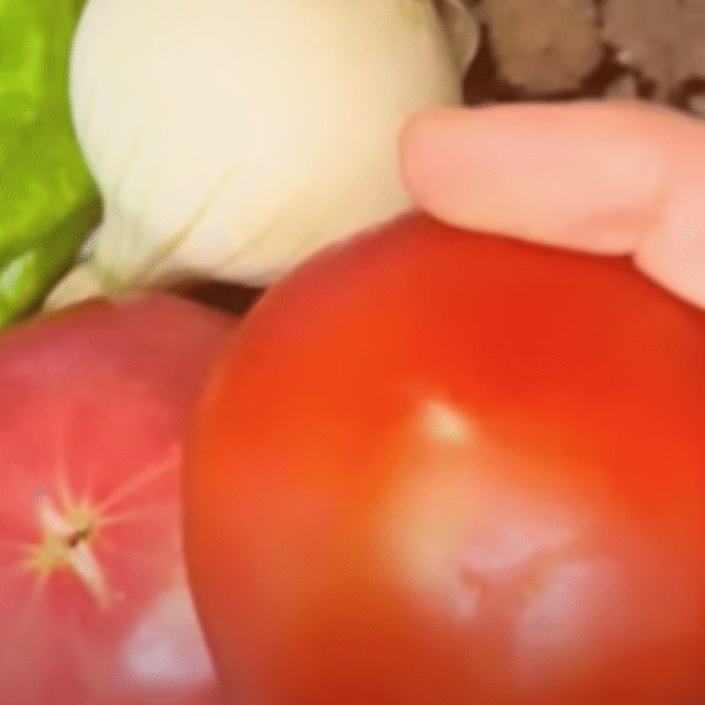 tomates, cebolla, pimiento