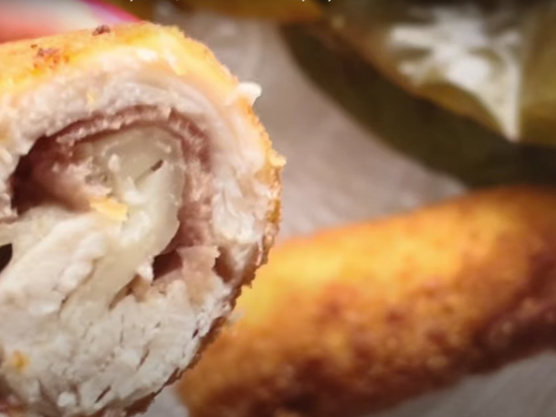 flamenquin cortado por la mitad