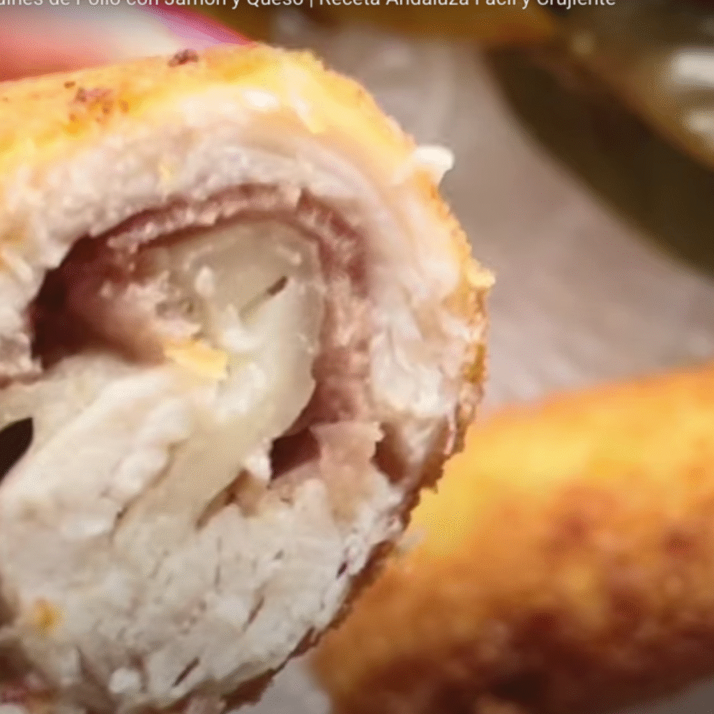 detalle de flamenquin cortado