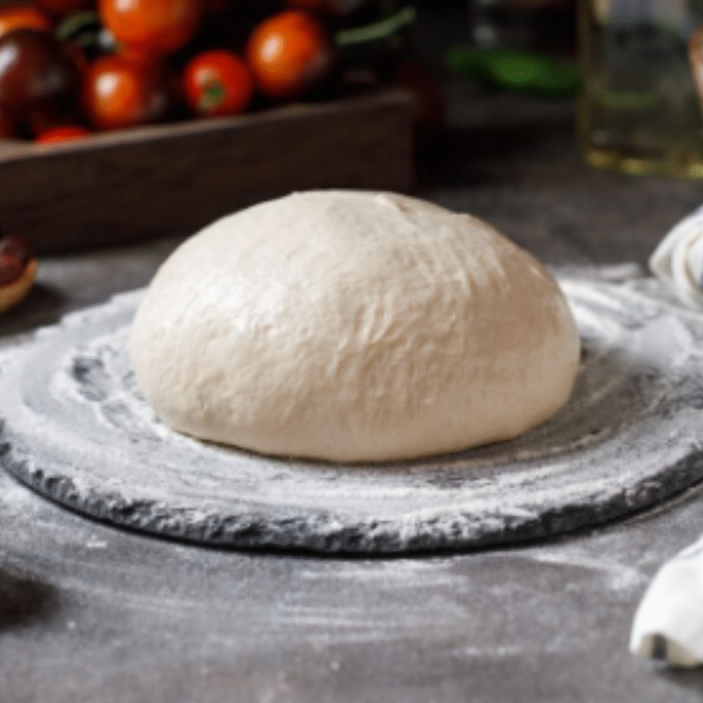 masa levada sobre superficie enharinada