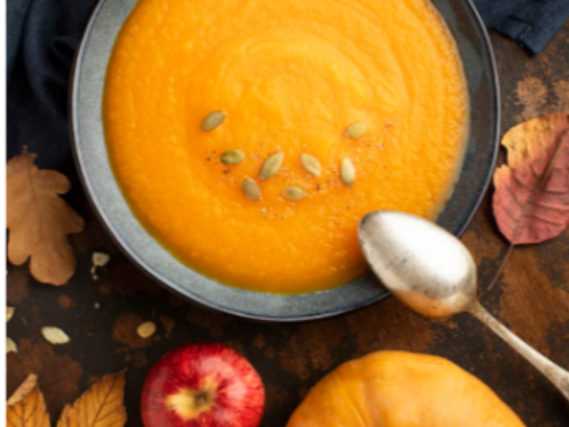 crema de calabaza en thermomix con semillas de calabaza