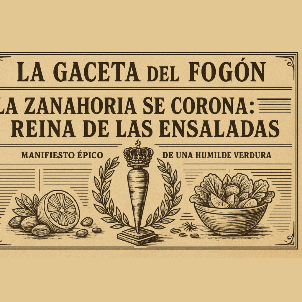 portada vintage sobre la zanahoria se corona