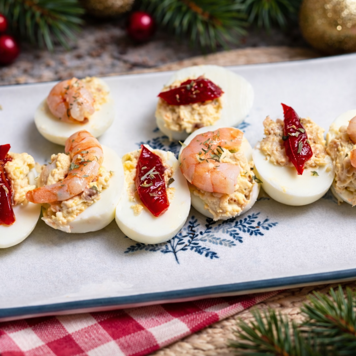 Huevos rellenos con atún y Langostinos irresistibles que siempre triunfan.
