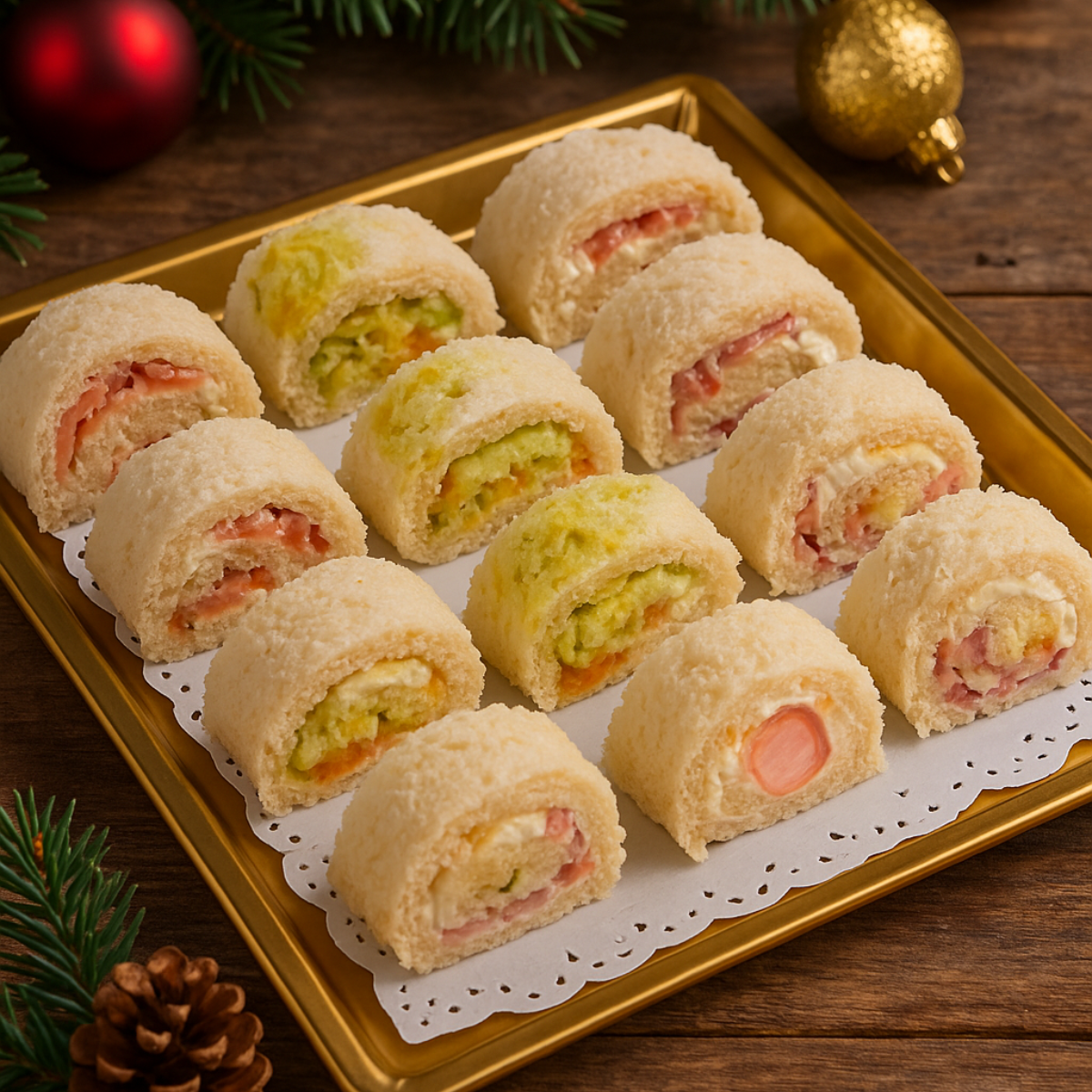 Entrantes fáciles de navidad con pan de molde. Irresistibles!