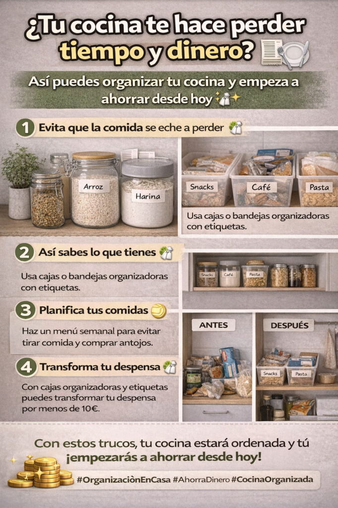infografia organización de la cocina