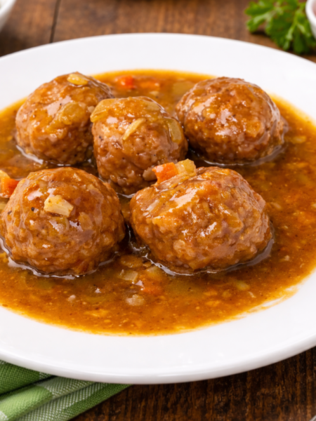 albondigas de pollo en salsa de la abuela