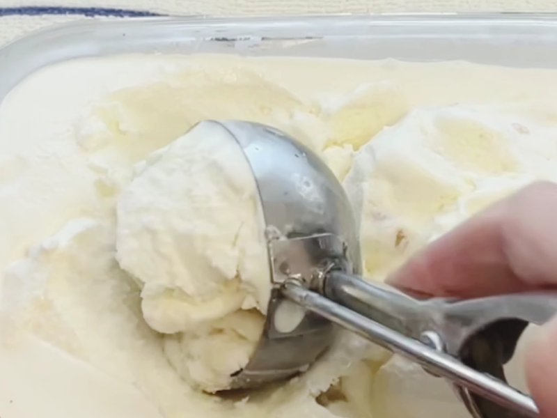 helado de sidra de manzana