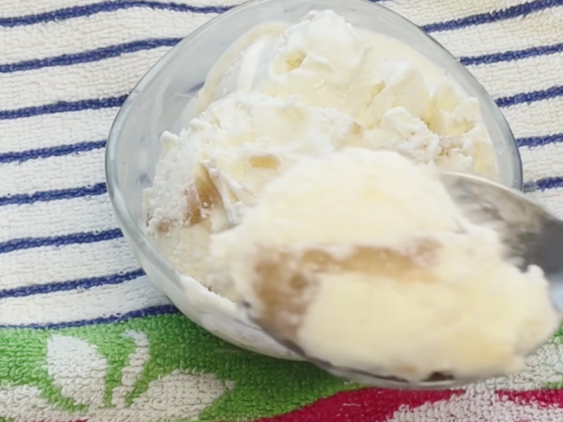 helado de sidra de manzana