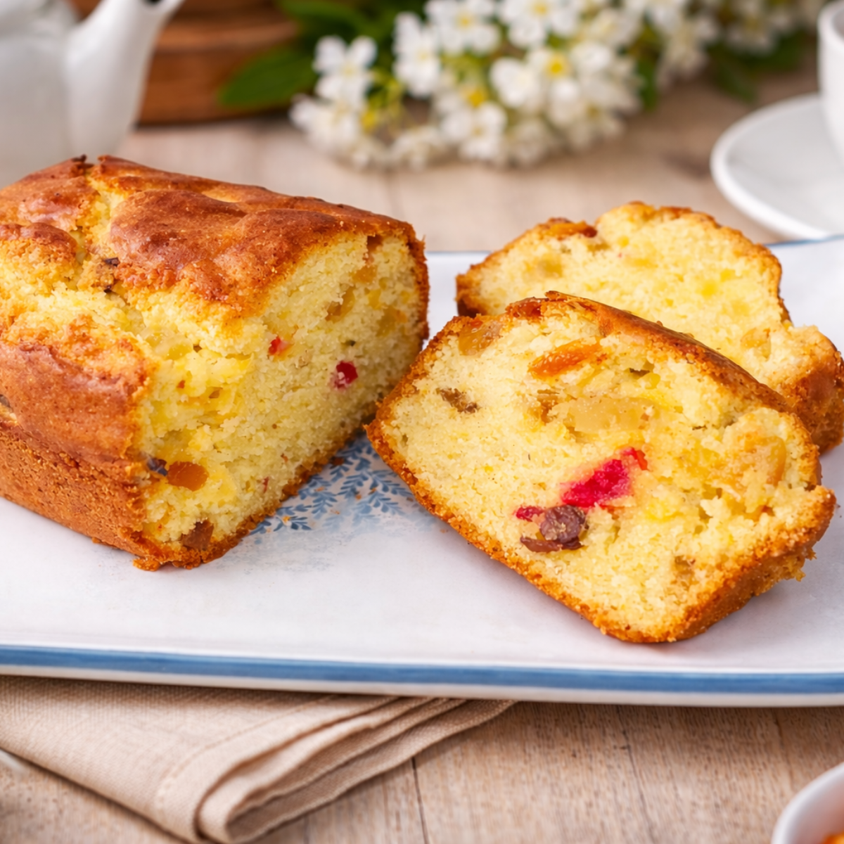 plum cake casero fácil y delicioso